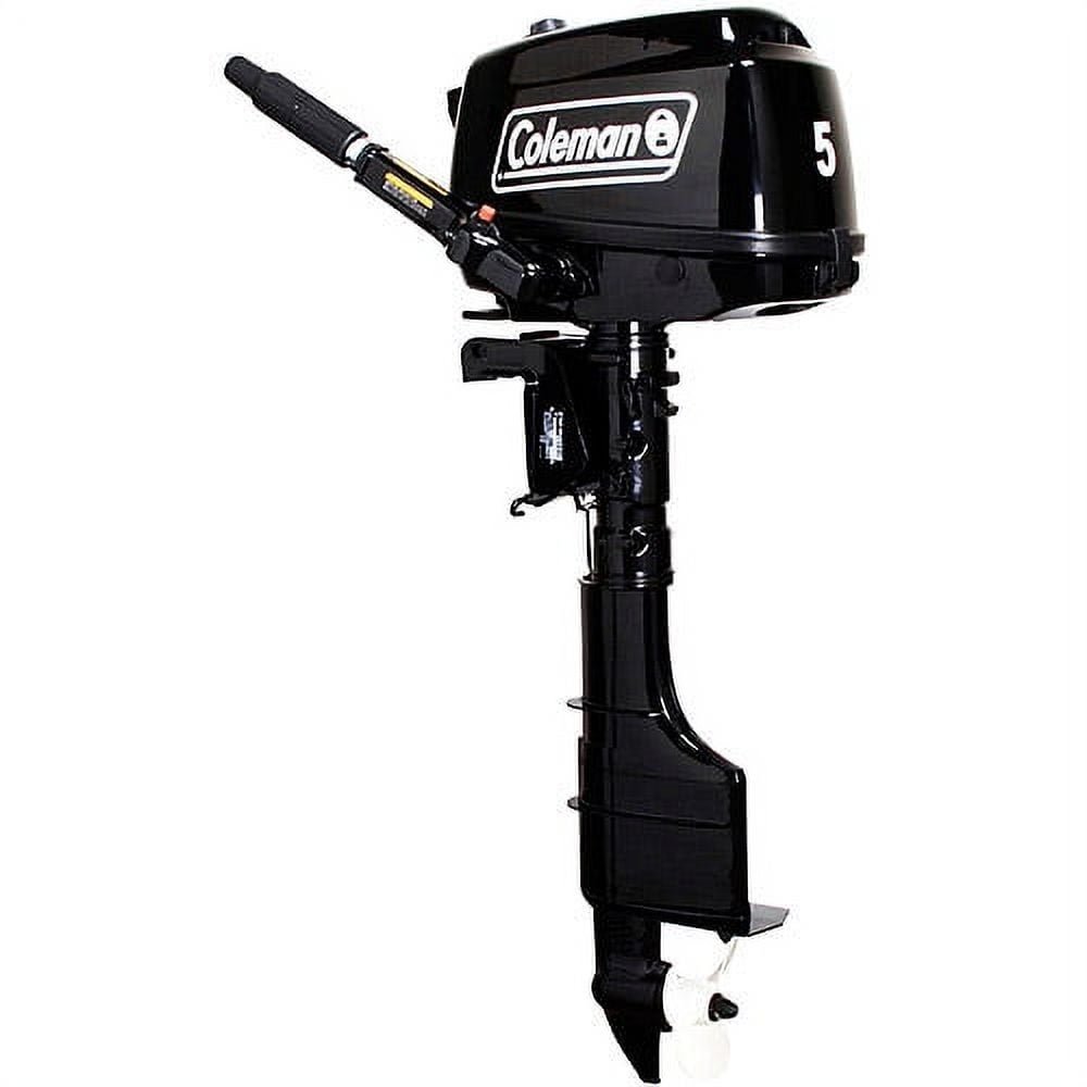 Coleman Powersports 5 HP 4 Stroke Outboard Boat Motor with Easy Pull Start F5BMS