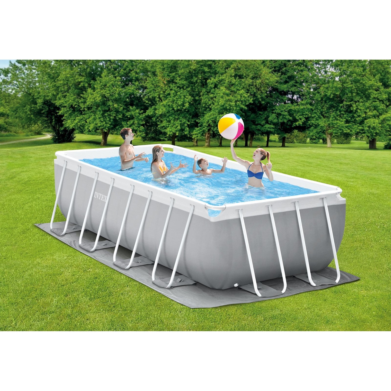 Intex 16Ft X 8Ft X 42In Prism Frame Rectangular Pool Set - Image 2