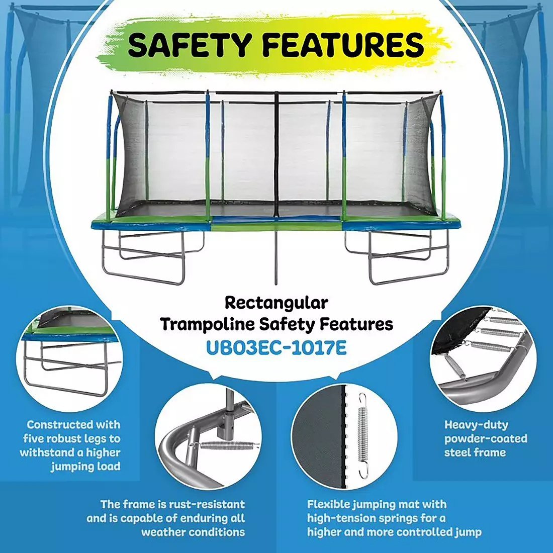 Upper Bounce Mega Trampoline 10′ X 17′ - Image 2