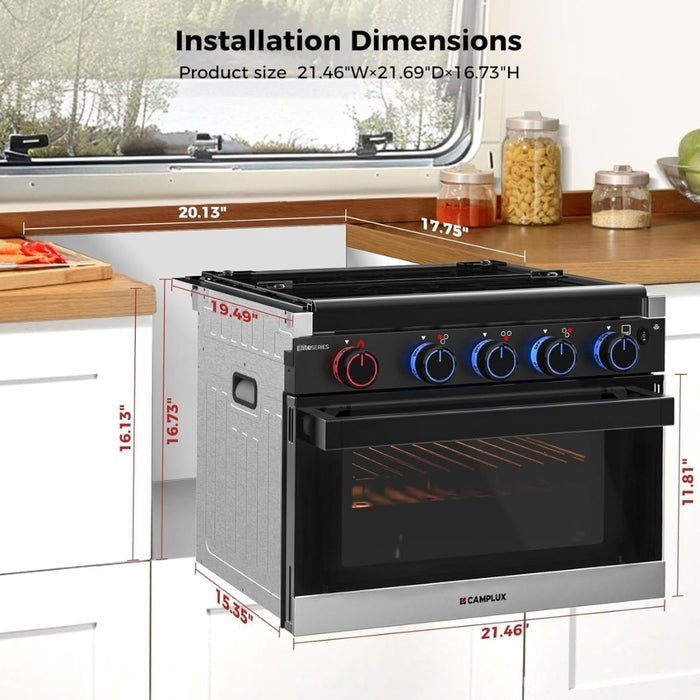 CAMPLUX 2-in-1 RV Propane Oven Stove - Image 6