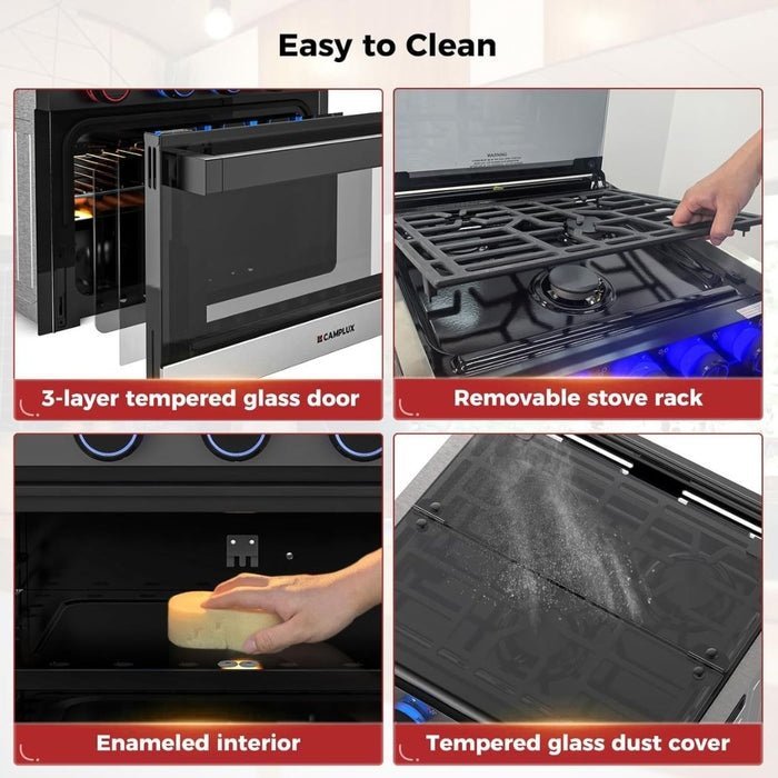 CAMPLUX 2-in-1 RV Propane Oven Stove - Image 7