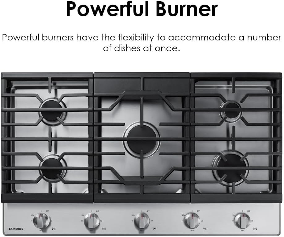 Samsung 36″ Gas Cooktop NA36R5310FS - Image 3