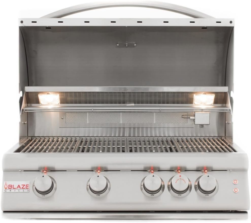 Blaze 32 Inch 4-Burner LTE Gas Grill with Rear Burner and Built-in Lighting System - Image 6