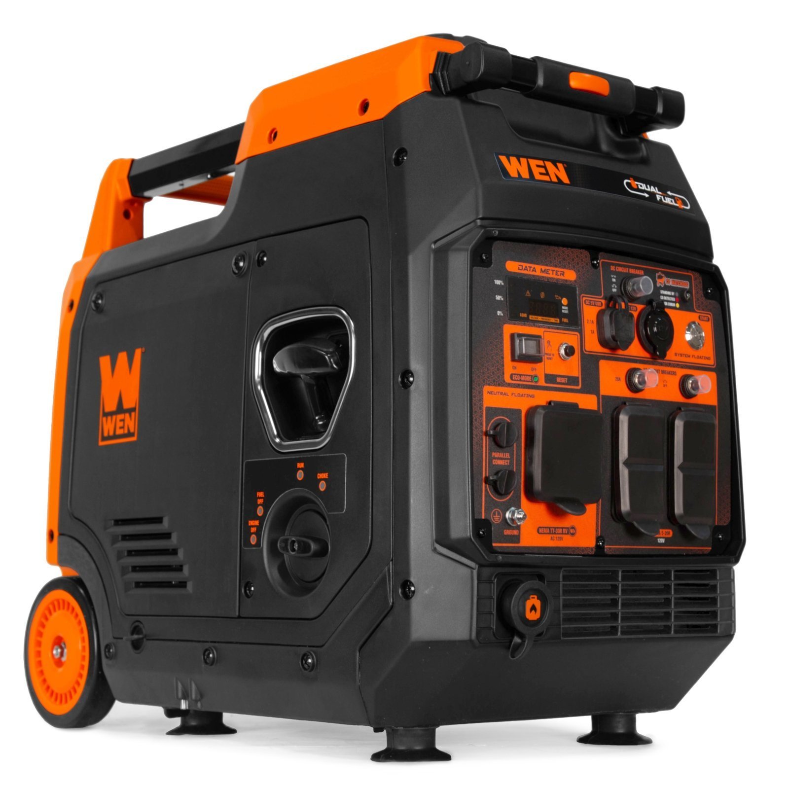 WEN DF480iX Quiet and Lightweight 4800-Watt Dual Fuel RV-Ready Electric Start