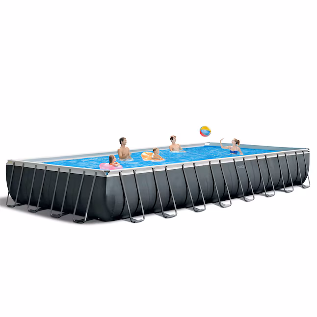 Intex 32 ft x 16 ft x 52 inch Rectangular Swimming Pool Set with Maintenance - Image 7