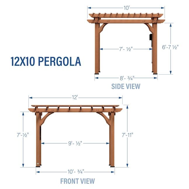 Backyard Discovery 10′ x 12′ Cedar Pergola - Image 5
