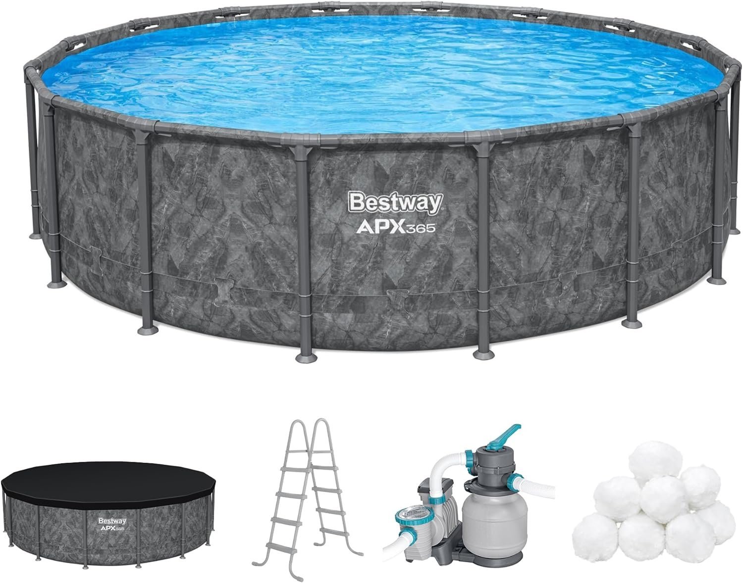 Bestway APX 365 16ft x 48 inches Round Above Ground Pool Set