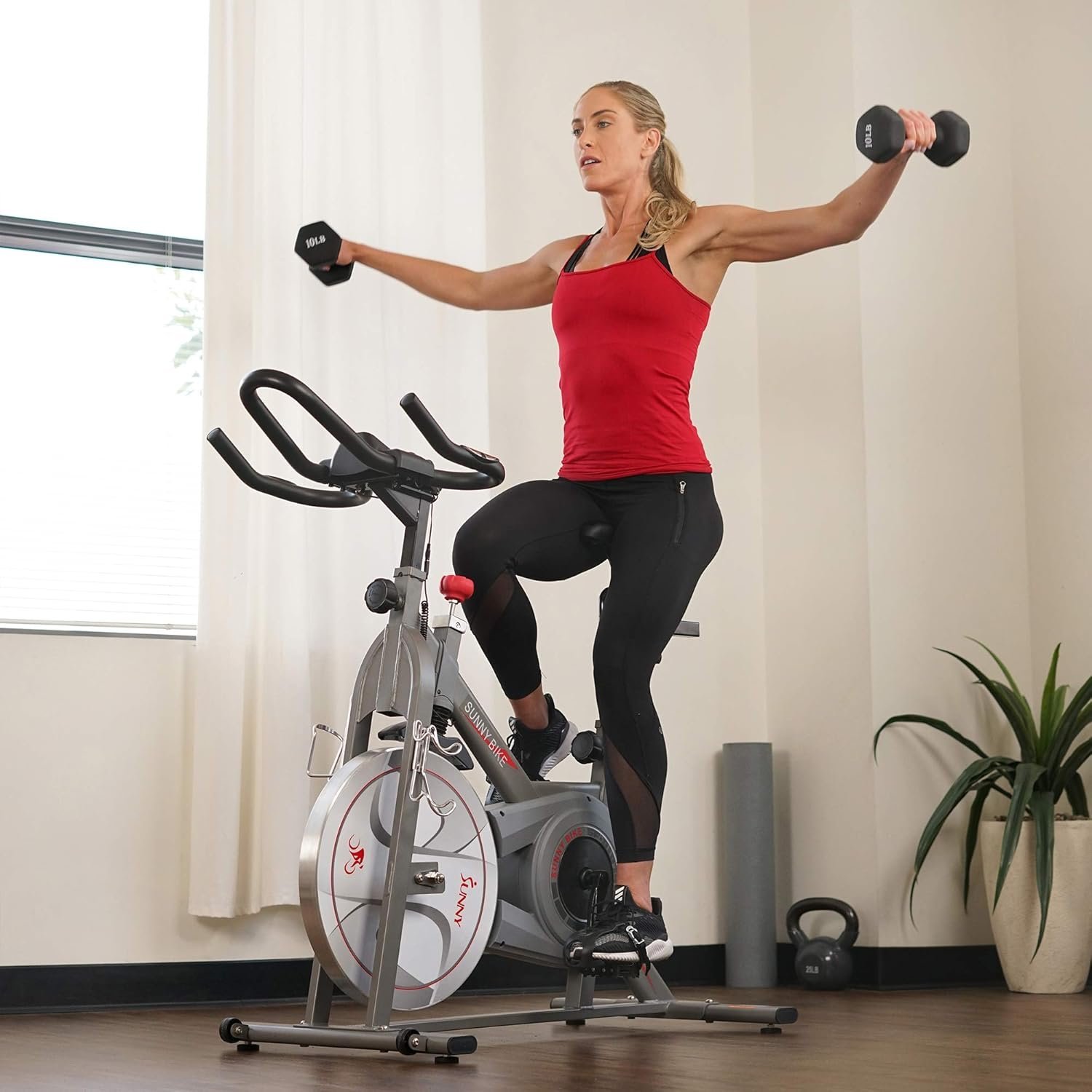 Sunny Health & Fitness Synergy Pro Magnetic Indoor Cycling Bike - Image 8
