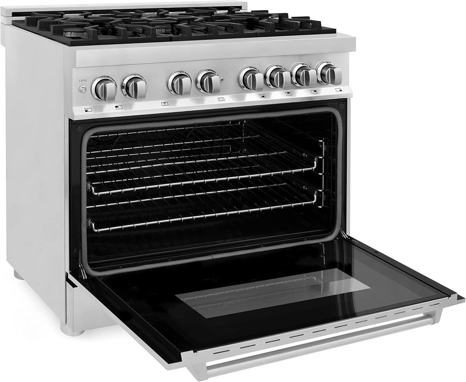 ZLINE 36 in. 4.6 cu. ft. Legacy Dual Fuel Range with 6 Burner Gas Cooktop and Electric Convection Oven in Stainless Steel (RA36) - Image 3