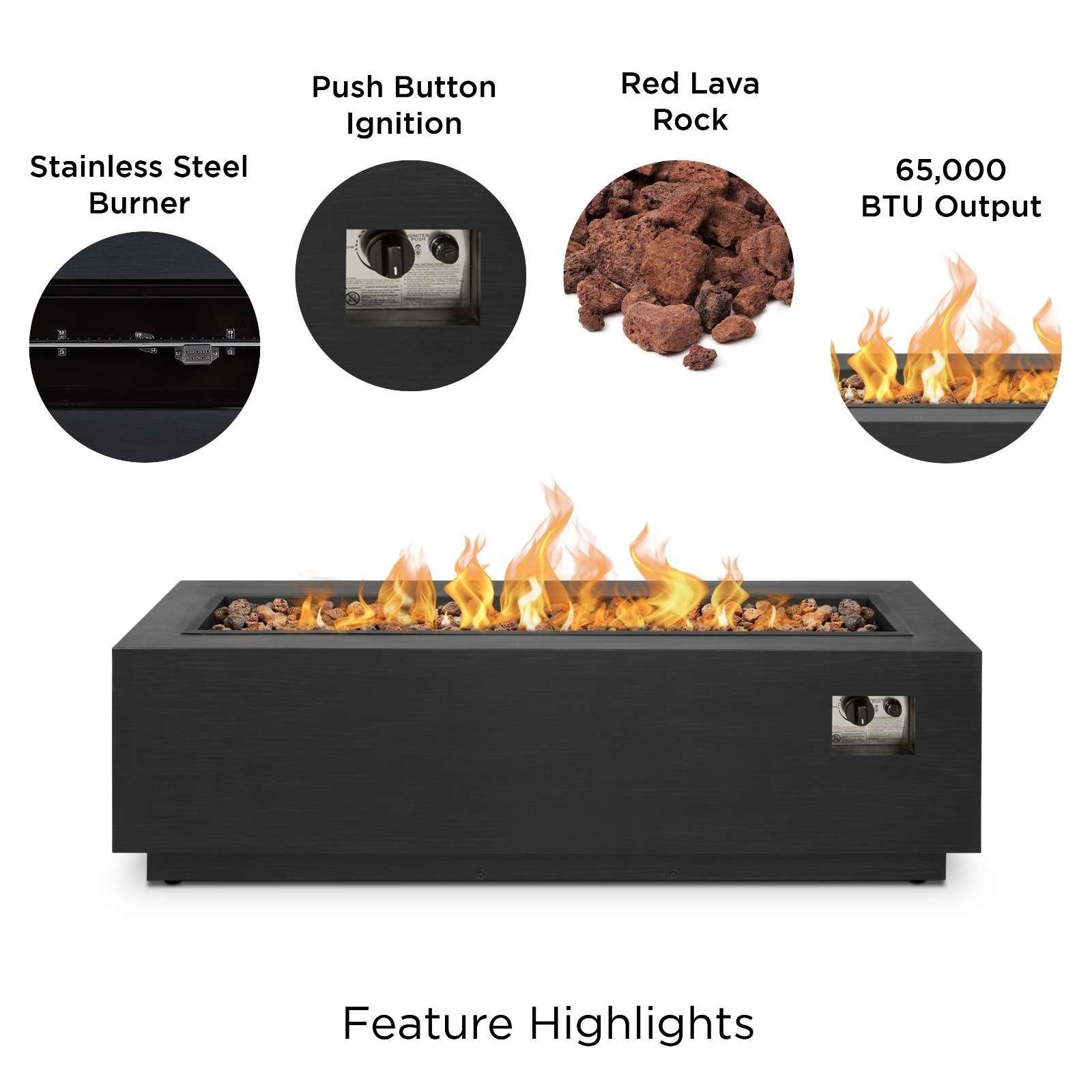 Real Flame Lanesboro Propane or Natural Gas Fire Pit Table - Image 7