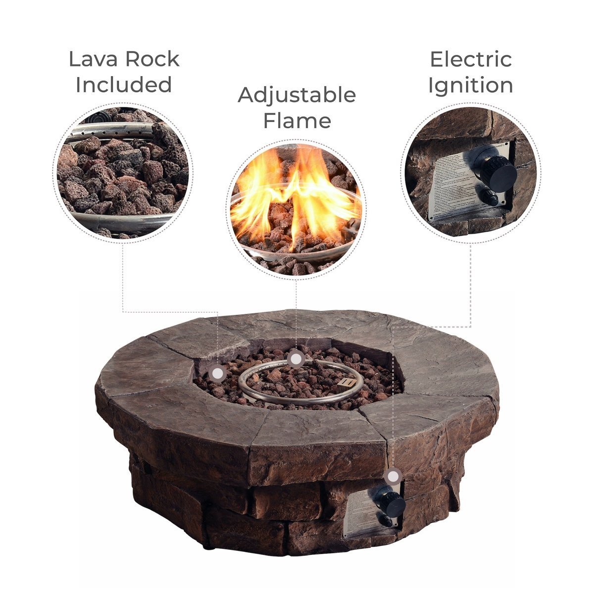 Red Barrel Studio Kimily Propane Outdoor Fire Pit - Image 10