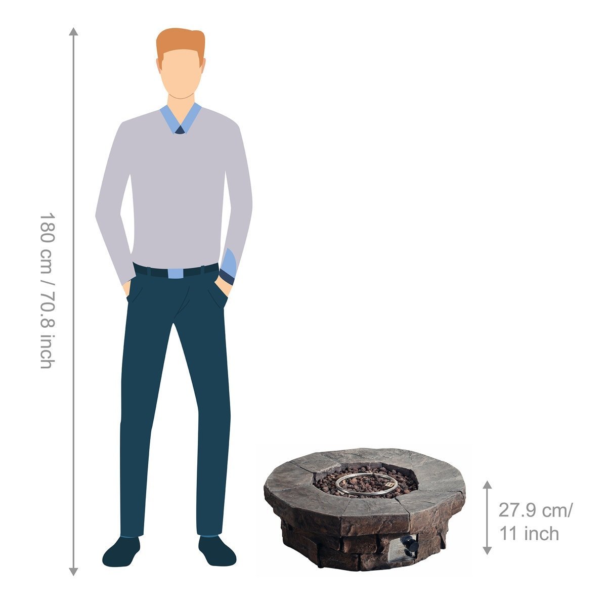 Red Barrel Studio Kimily Propane Outdoor Fire Pit - Image 11