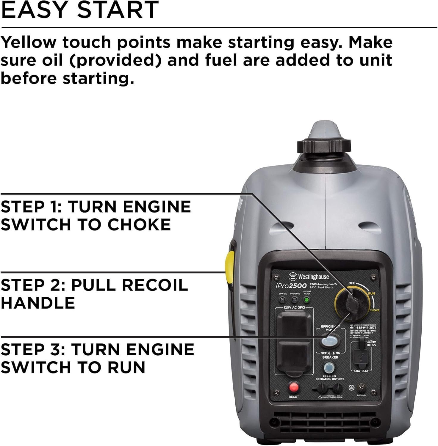 Westinghouse iPro2500 Portable Inverter Generator - Image 4