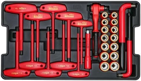 Wiha 32800 Insulated Tool Set with Screwdrivers, Nut Drivers, Pliers, Cutters, Ruler, Knife and Sockets in Rolling Tool Case, 10,000 Volt Tested and 1000 Volt Rated, 80-Piece Set - Image 2