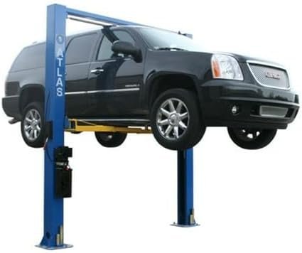 ATLAS Automotive Equipment 9OHSC-SS 2-Post Vehicle Overhead Lift, 11’9” Minimum Ceiling Height, 9,000lb Capacity, Clear Floor, 11’10” Height, 3-Stage Front and 2-Stage Rear Arms, for DIY/Hobbyists