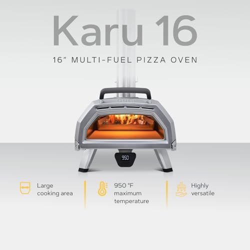 Ooni Karu 16 Multi-Fuel Outdoor Pizza Oven – Wood and Gas Fired Oven – Outdoor Cooking Pizza Oven – Fire and Stonebaked Pizza Oven for Authentic Homemade Pizzas – Dual Fuel Pizza Maker - Image 2