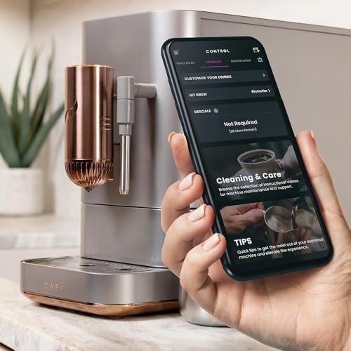 Café Affetto Automatic Espresso Machine + Milk Frother | Built-In & Adjustable Espresso Bean Grinder | One-Touch Brew in 90 Seconds | Steel Silver, 1.2 Liter, (C7CEBBS2RS3) - Image 5