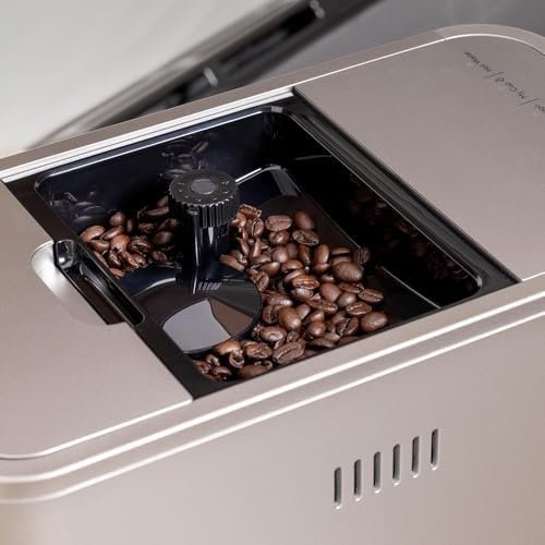 Café Affetto Automatic Espresso Machine + Milk Frother | Built-In & Adjustable Espresso Bean Grinder | One-Touch Brew in 90 Seconds | Steel Silver, 1.2 Liter, (C7CEBBS2RS3) - Image 6