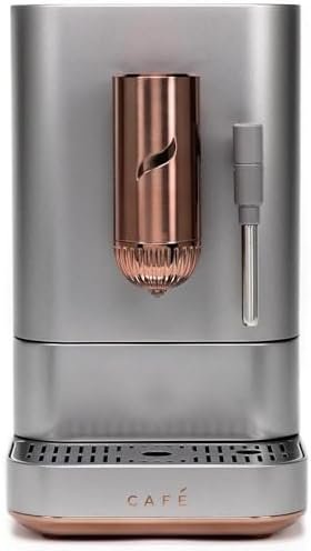 Café Affetto Automatic Espresso Machine + Milk Frother | Built-In & Adjustable Espresso Bean Grinder | One-Touch Brew in 90 Seconds | Steel Silver, 1.2 Liter, (C7CEBBS2RS3) - Image 7