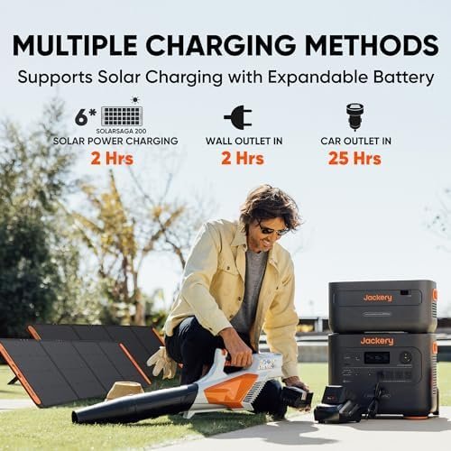 Jackery Solar Generator 4000 Kit, Explorer 2000 Plus and 1X PackPlus E2000 Plus Expandable Battery with 2X200W Solar Panel, 4085 Wh LiFePO4, 3000W Output for Outdoor RV Camping & Home Emergency - Image 3