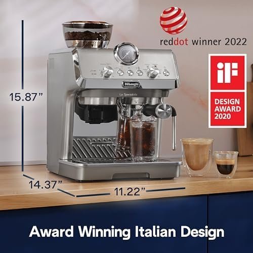 De’Longhi La Specialista Arte Evo Espresso Machine – Compact Cold Brew Coffee Maker with Grinder, Milk Steam Wand/Frother & Tamping Tools – Home Barista Kit for Lattes, Cappuccinos, Iced Coffee - Image 7