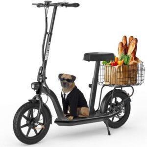 Hiboy MAX Pro Electric Scooter, 46.6 Mi Long Range, 22 MPH Power by 650W MAX Motor, 11” Pneumatic Tires, Split Hub Design, Dual Suspension, 265lbs MAX Load, Commuting Electric Scooter for Adults