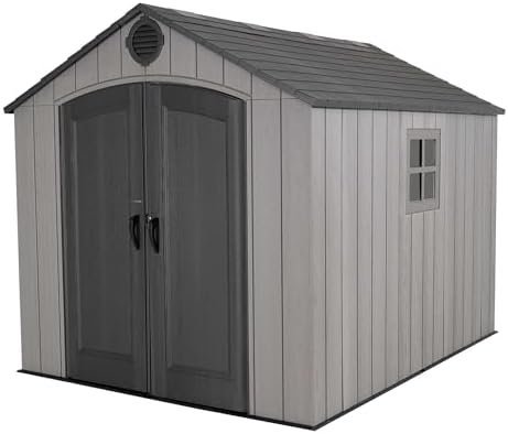 Lifetime Outdoor Storage Shed, 8 x 10 Foot, Gray