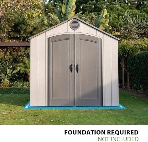 Lifetime Outdoor Storage Shed, 8 x 10 Foot, Gray - Image 4