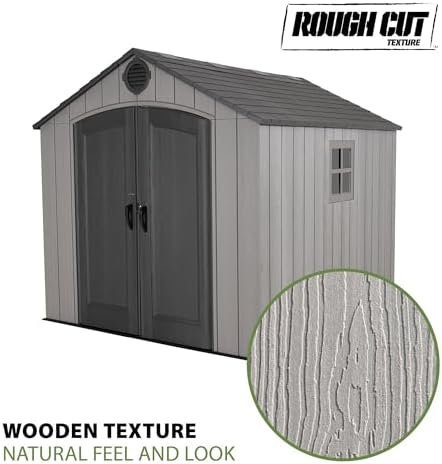 Lifetime Outdoor Storage Shed, 8 x 10 Foot, Gray - Image 5