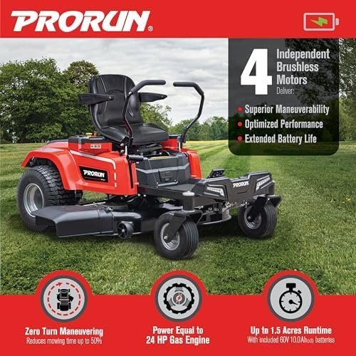 60V Zero Turn Riding Lawn Mower - Image 3
