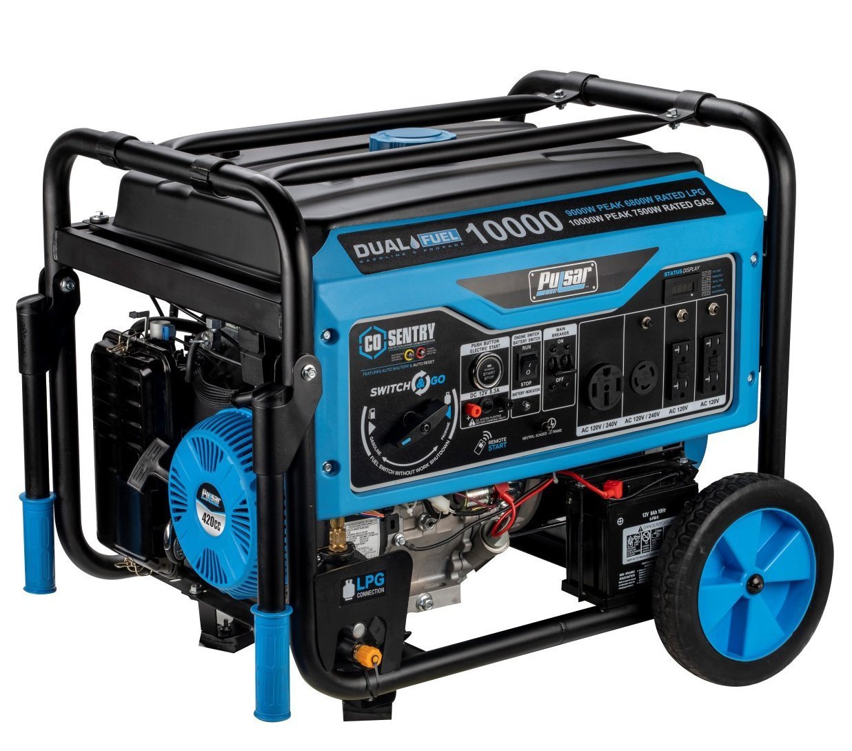 Pulsar 10,000 Watt Dual Fuel Portable Generator PG10000BRCO - Image 5
