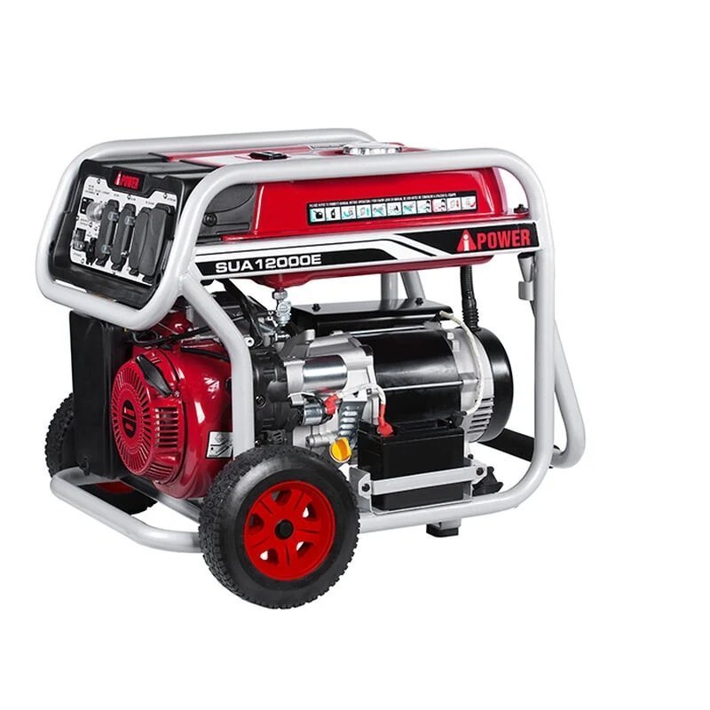 A-iPower 12000 Watt Portable Gas Powered Generator with Electric Start and Wheel Kit - Image 3