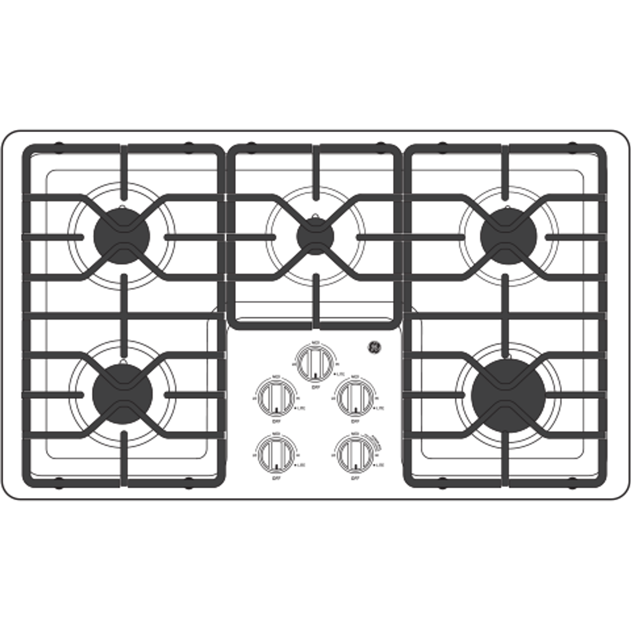 GE 36″ Built-In Gas Cooktop JGP3036SLSS - Image 2