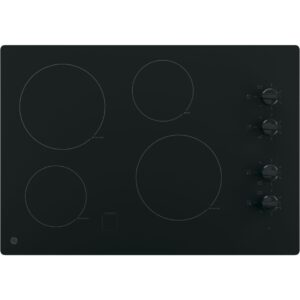 GE 30″ Built-In Knob Control Electric Cooktop JP3030DWBB