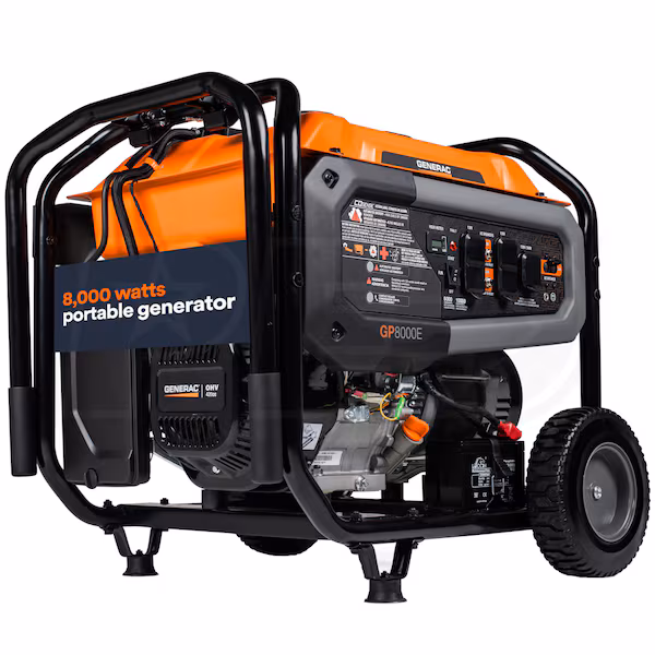 Generac GP8000E 10000 / 8000-Watt Portable Generator